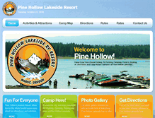 Tablet Screenshot of pinehollowlakeside.com